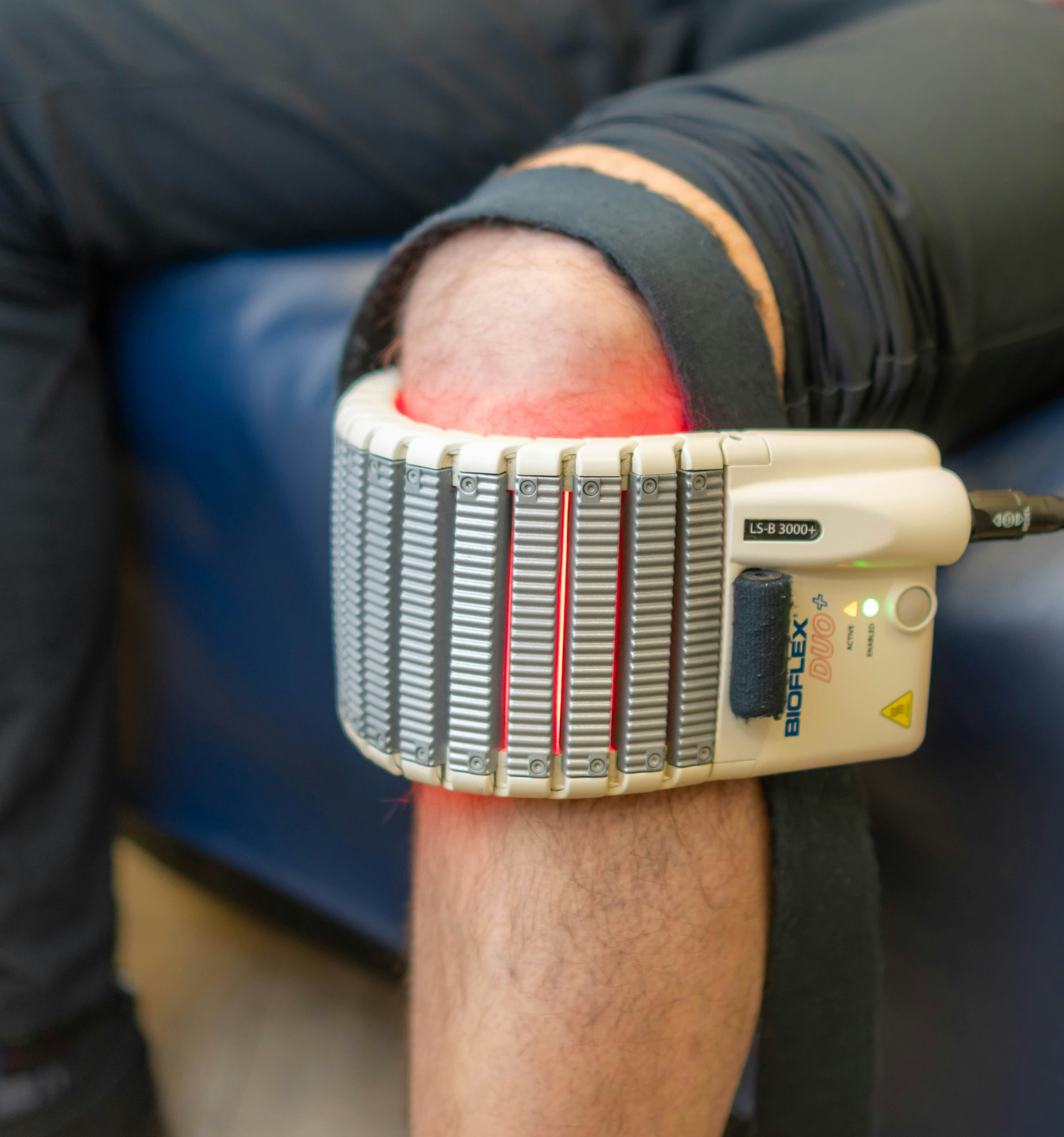 A treatment table in a chiropractic care room
